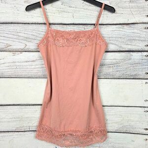 Maurices Lace Trim Cami Tank Womens S/M Blush Nude